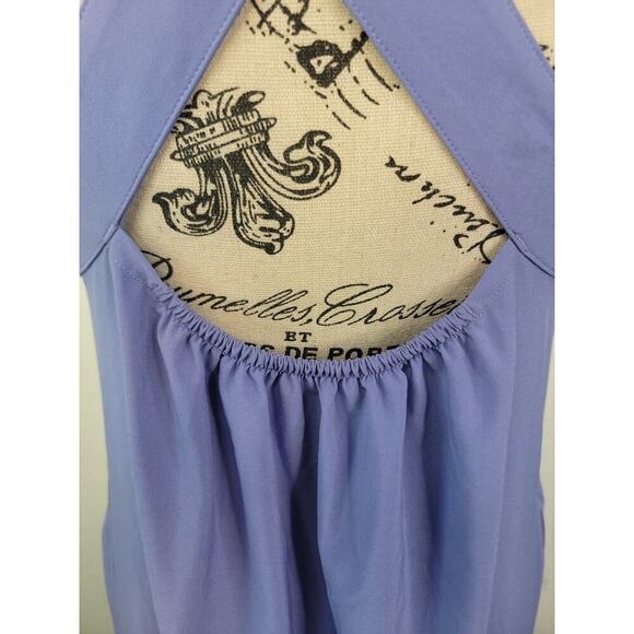 Athleta Arrival Maxi Dress Women's XS Adonis Blue Pockets Cross Back Athleisure - Picture 10 of 12